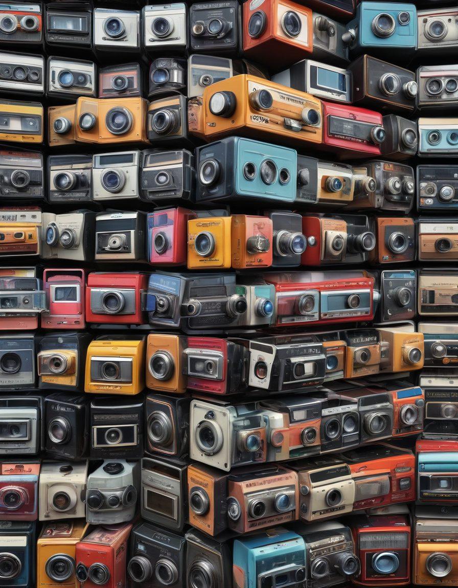 A visually striking collage showcasing the evolution of adult entertainment, featuring iconic retro film reels transitioning into modern streaming device icons. Include vivid representations of different mediums, such as VHS tapes, DVDs, and smartphones displaying diverse content. Incorporate a timeline element that flows from the past to the present, symbolizing technological advancement. Use bold colors and engaging imagery to attract attention. super-realistic. vibrant colors. 3D.